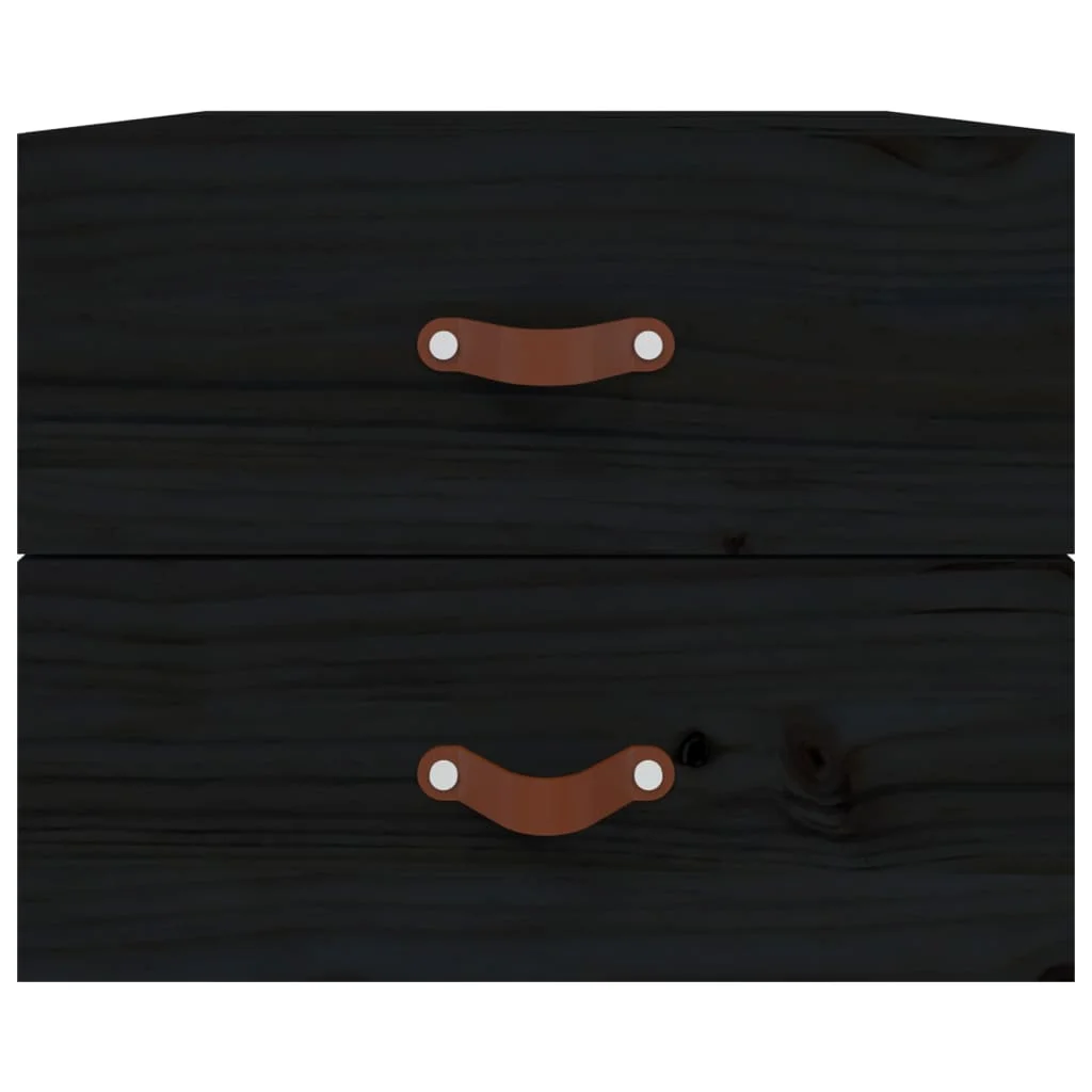 Nástenný nočný stolík čierny 50x36x40 cm