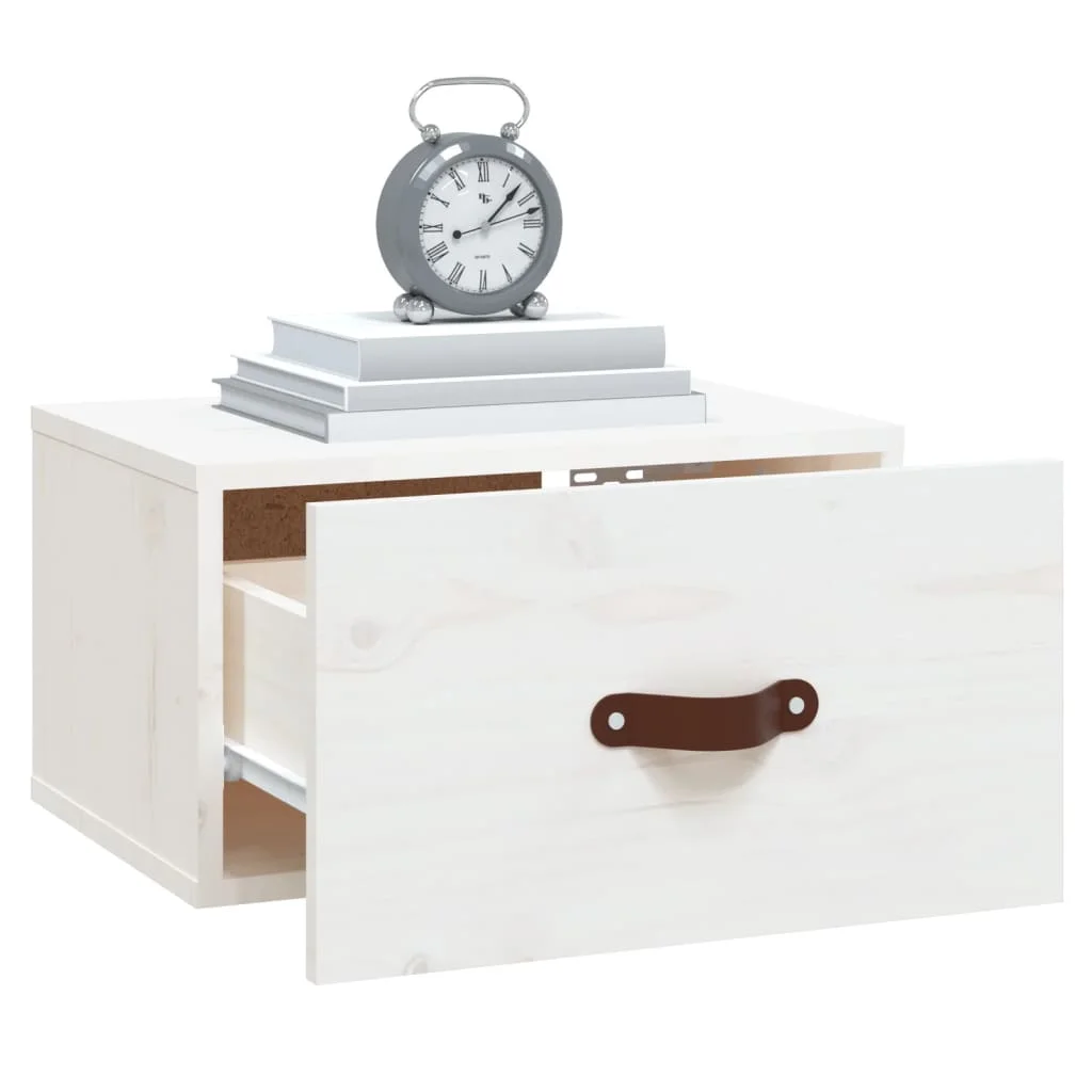 Nástenné nočné stolíky 2 ks biele 40x29,5x22 cm