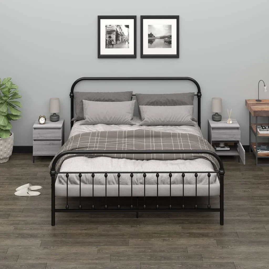 Nočné stolíky 2 ks sivý dub sonoma 40x35x50 cm