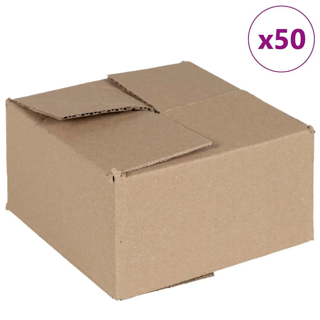Skladací box s úložiskom 50 pcs Prírodná 15 x 15 x 8 cm Kartón