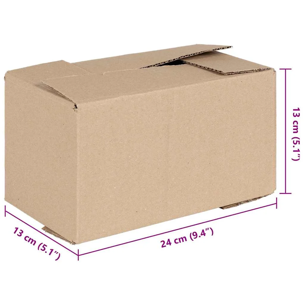 Skladací box s úložiskom 50 pcs Prírodná 24 x 13 x 13 cm Kartón