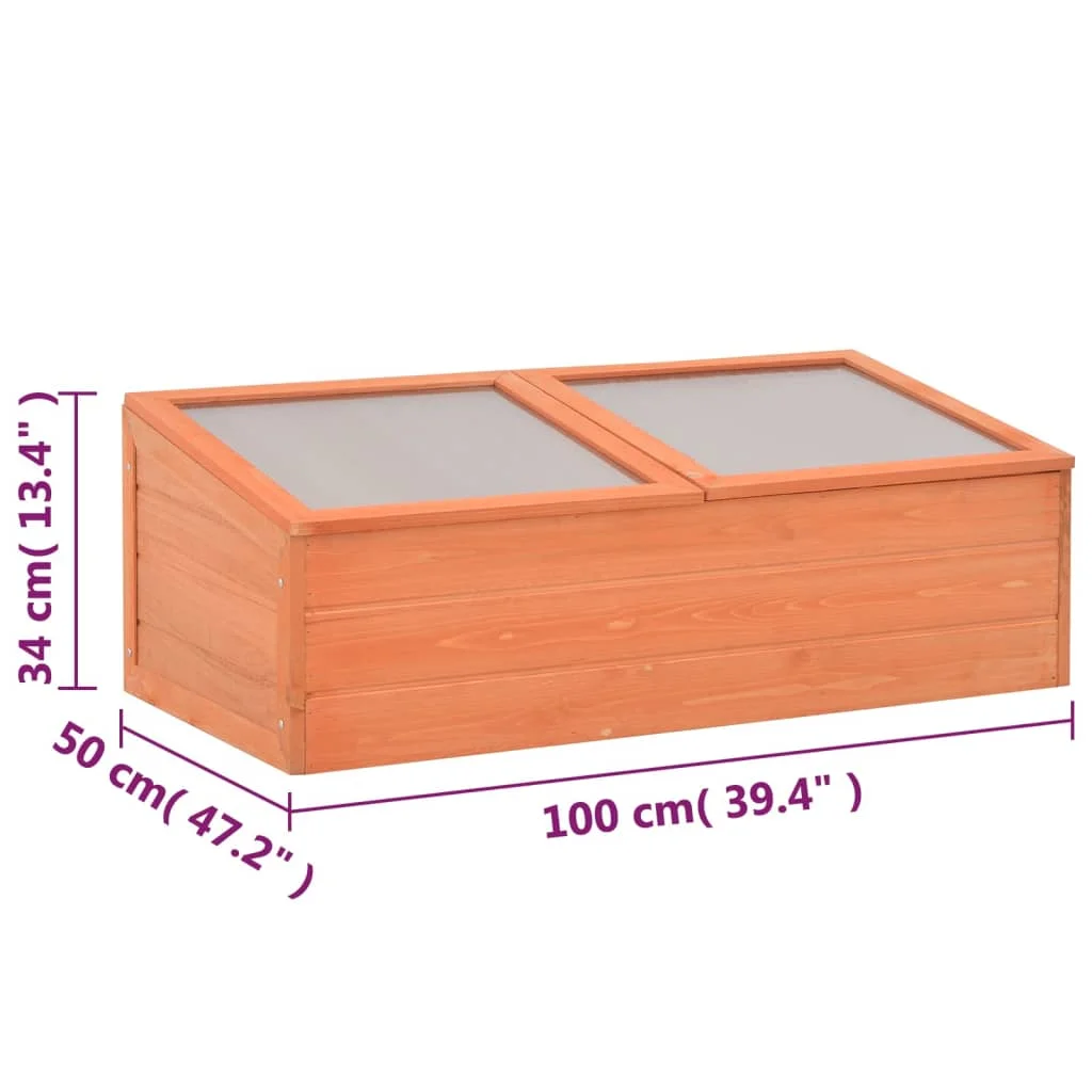 Skleník, drevo 100x50x34 cm