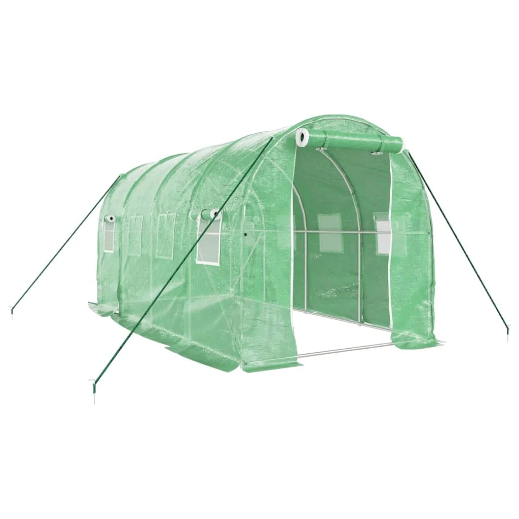 Fóliovník s oceľovým rámom zelený 8 m² 4x2x2 m
