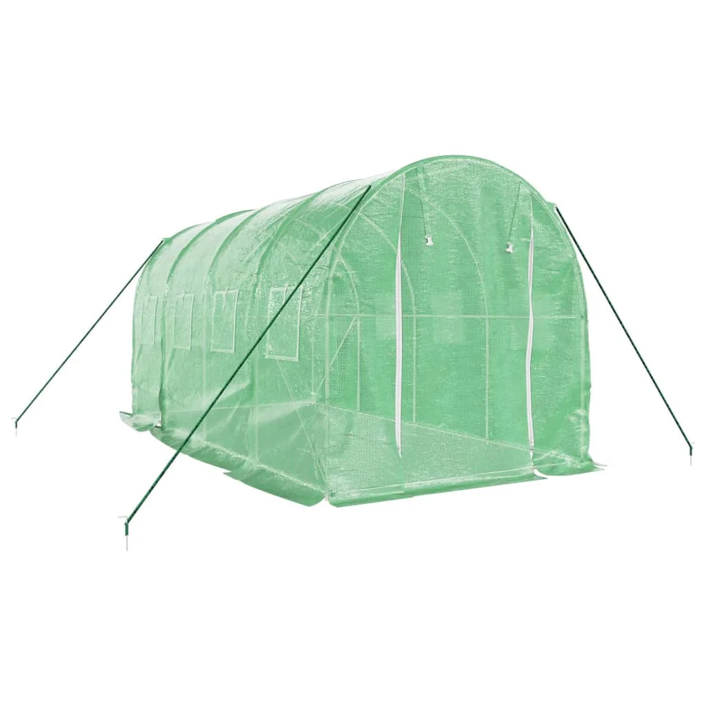 Fóliovník s oceľovým rámom zelený 8 m² 4x2x2 m