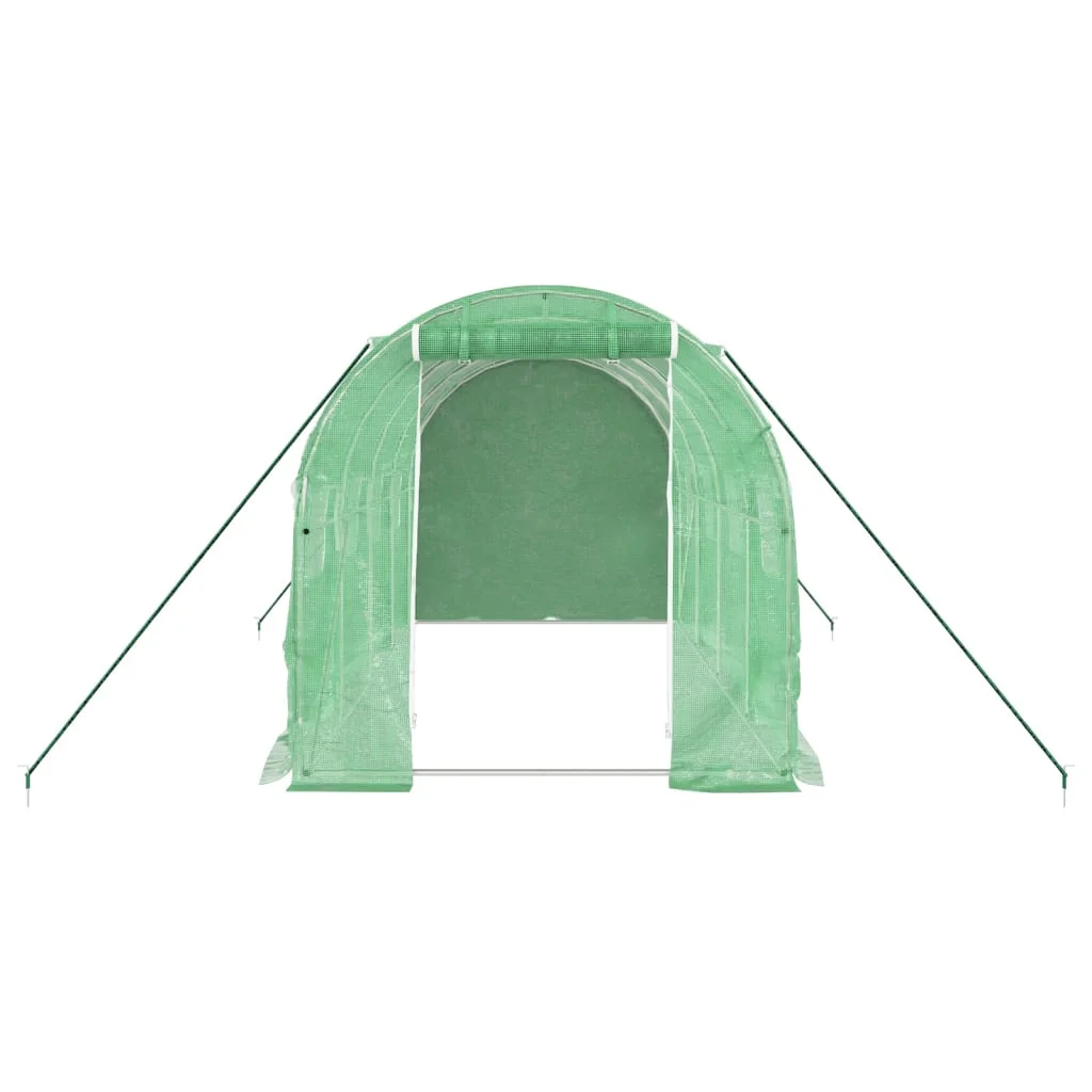 Fóliovník s oceľovým rámom zelený 8 m² 4x2x2 m