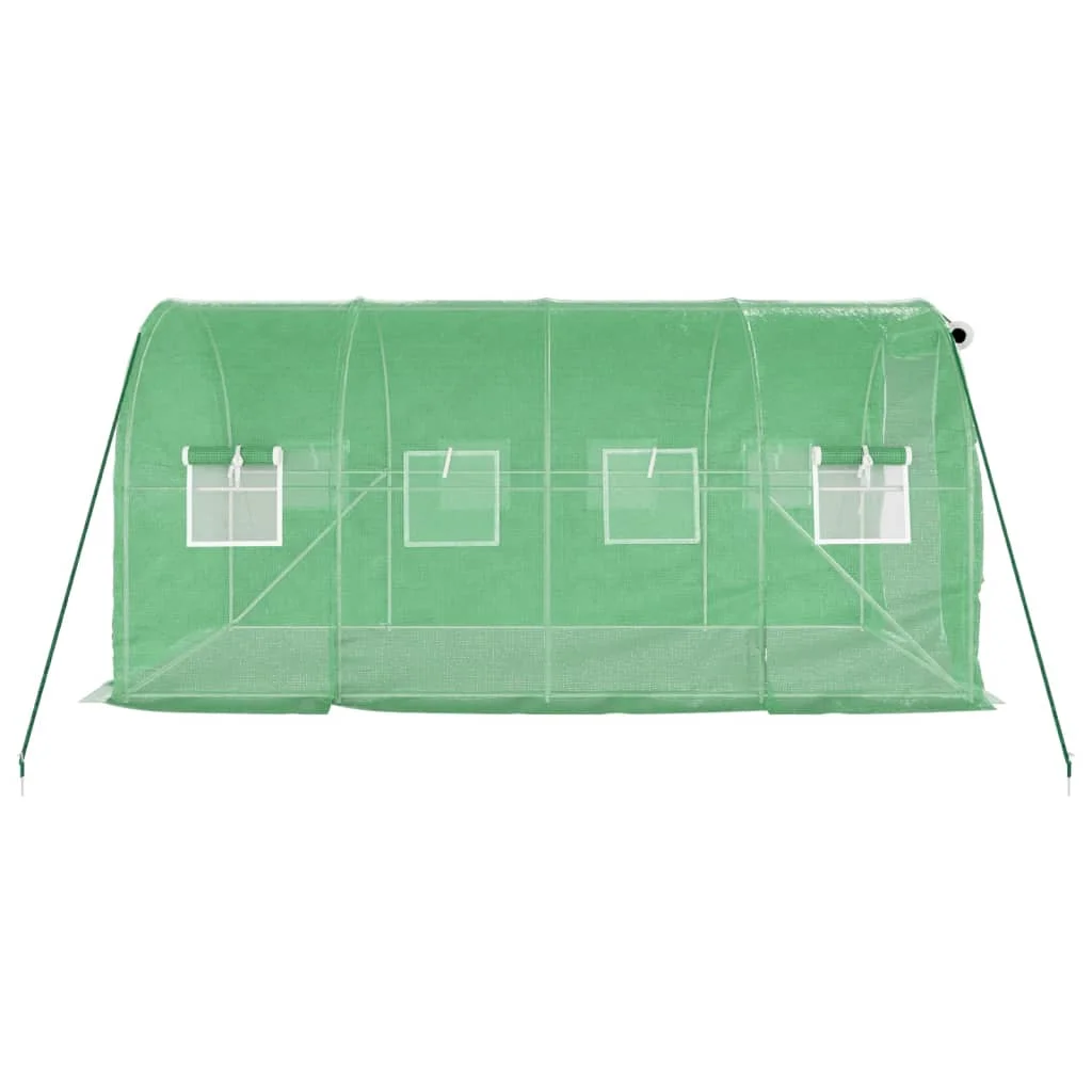 Fóliovník s oceľovým rámom zelený 8 m² 4x2x2 m