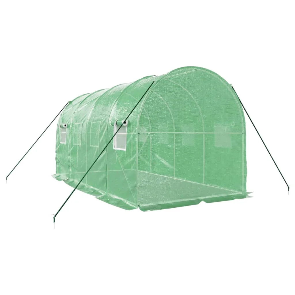 Fóliovník s oceľovým rámom zelený 8 m² 4x2x2 m