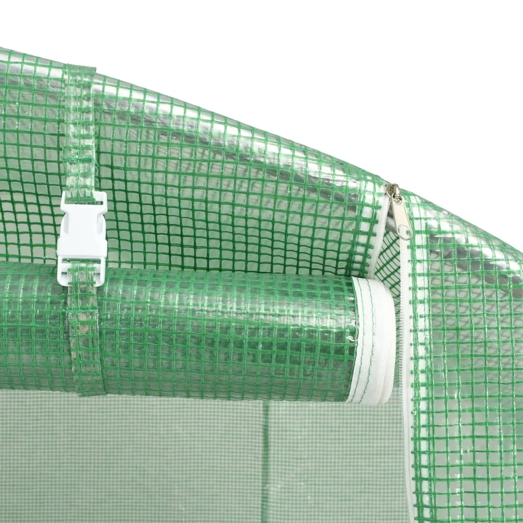 Fóliovník s oceľovým rámom zelený 8 m² 4x2x2 m