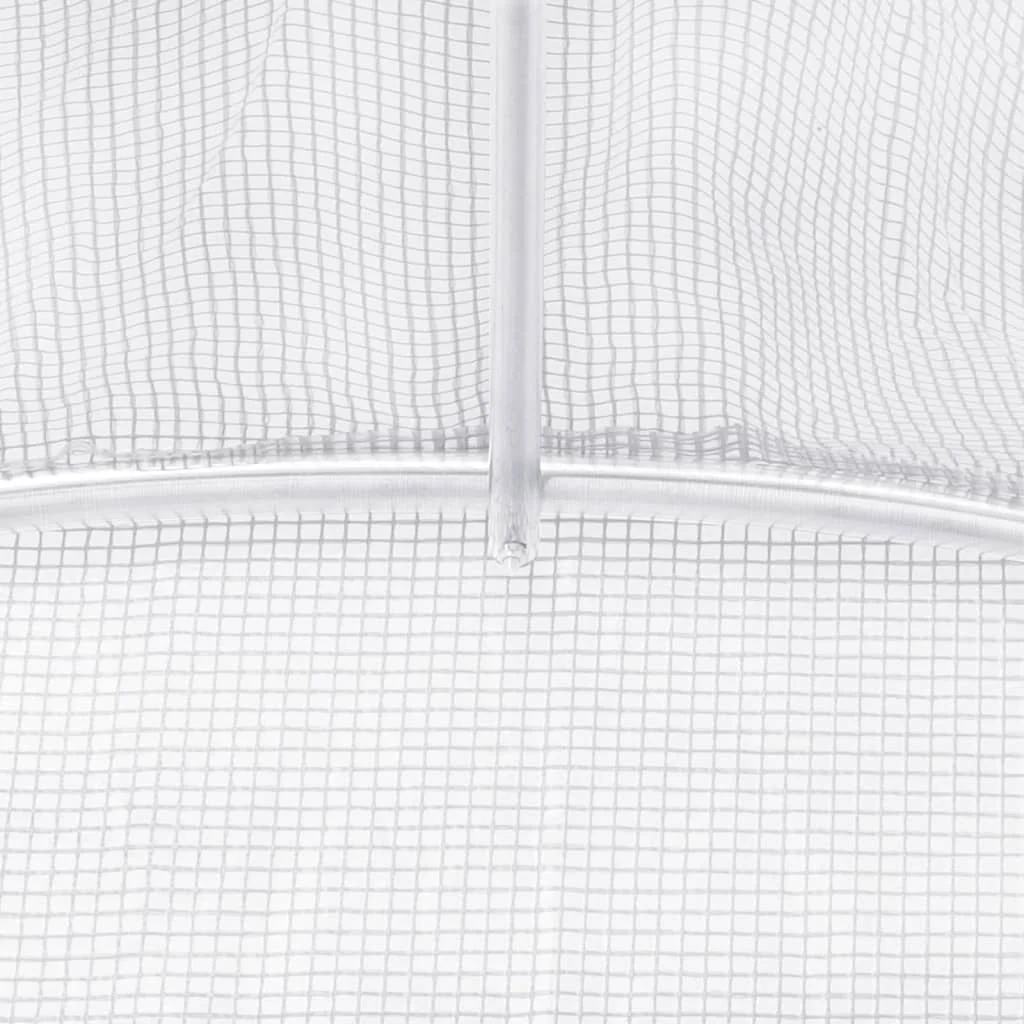 Fóliovník s oceľovým rámom biely 48 m² 16x3x2 m