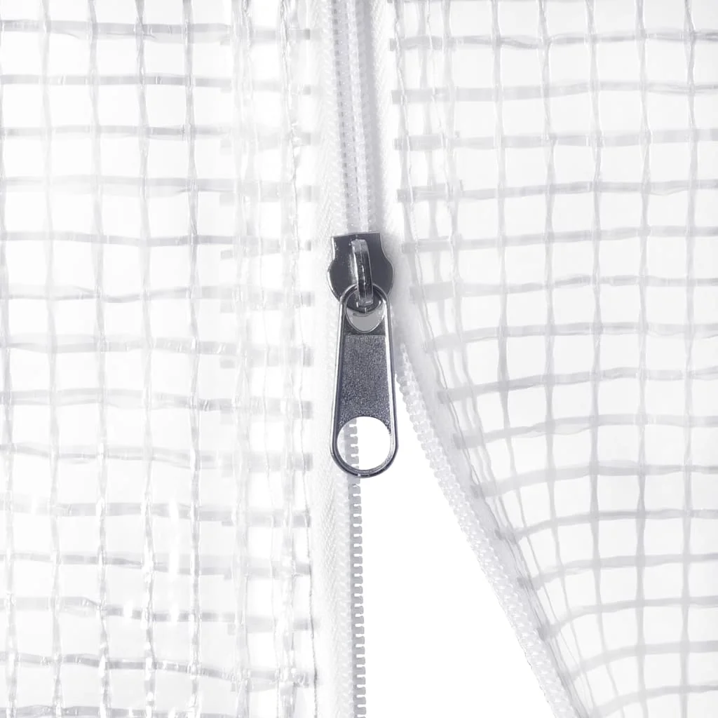 Fóliovník s oceľovým rámom biely 60 m² 20x3x2 m