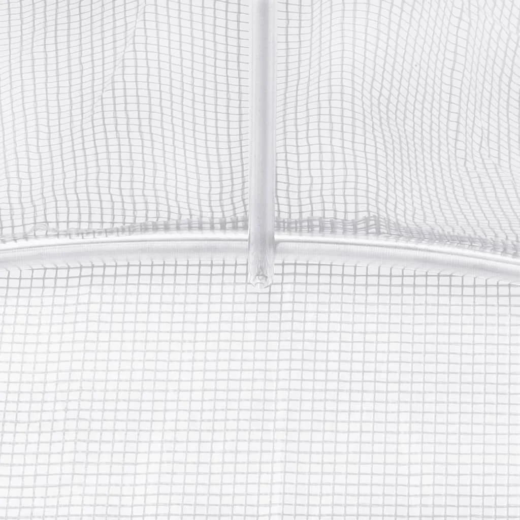 Fóliovník s oceľovým rámom biely 60 m² 20x3x2 m
