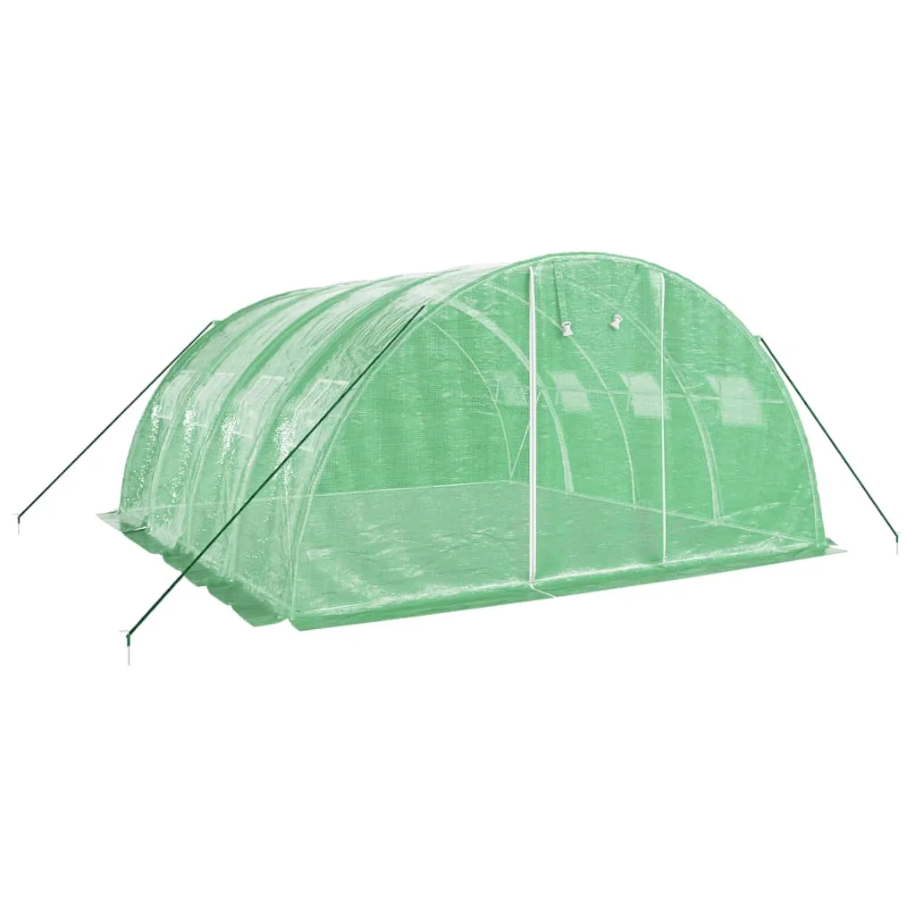 Fóliovník s oceľovým rámom zelený 16 m² 4x4x2 m