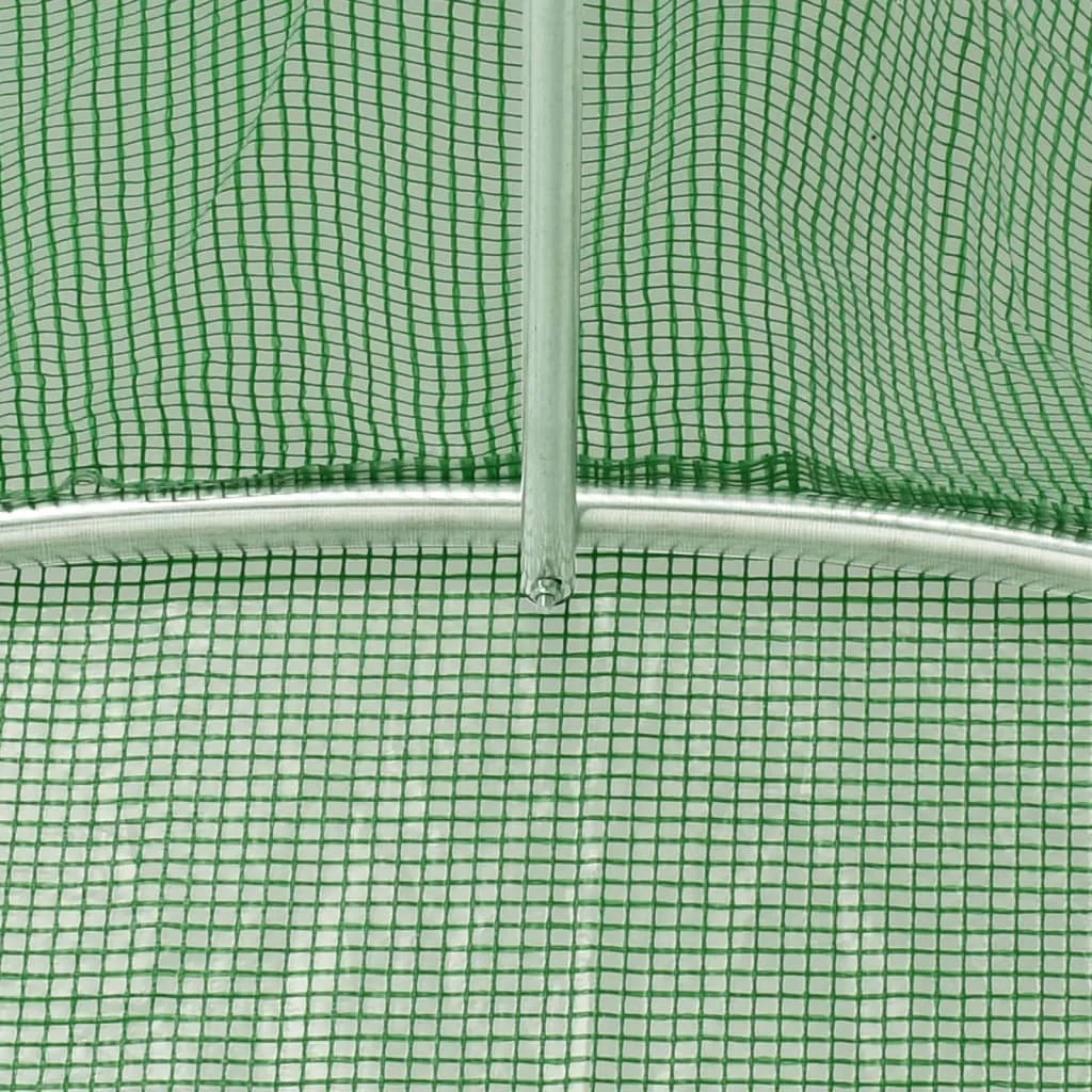 Fóliovník s oceľovým rámom zelený 24 m² 6x4x2 m
