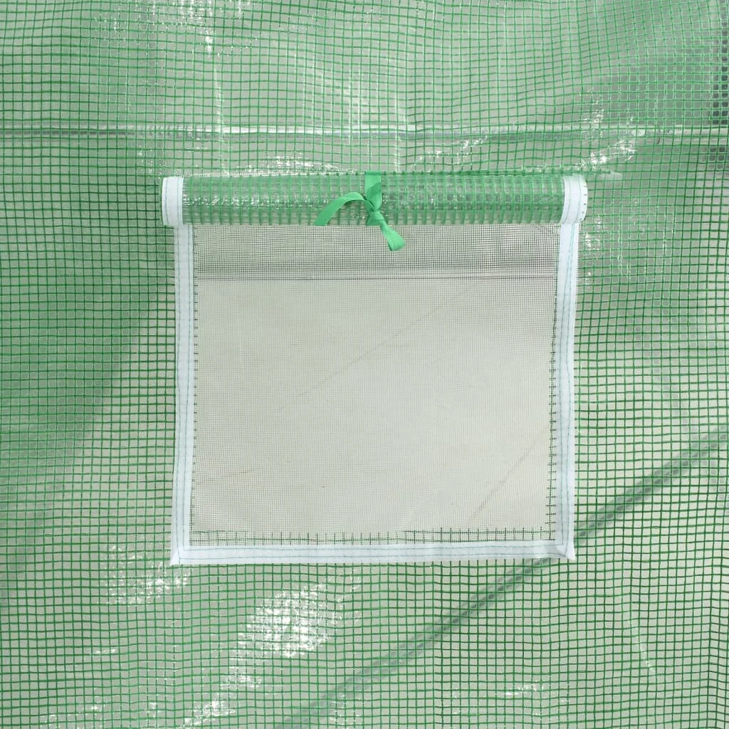 Fóliovník s oceľovým rámom zelený 24 m² 6x4x2 m