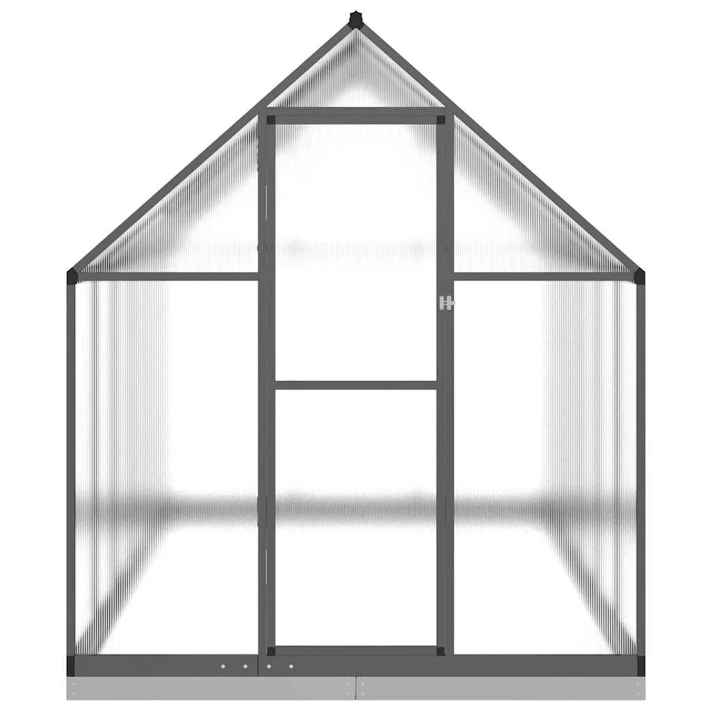 Skleník s podkladovým rámom antracitový 334x169x202 cm hliník