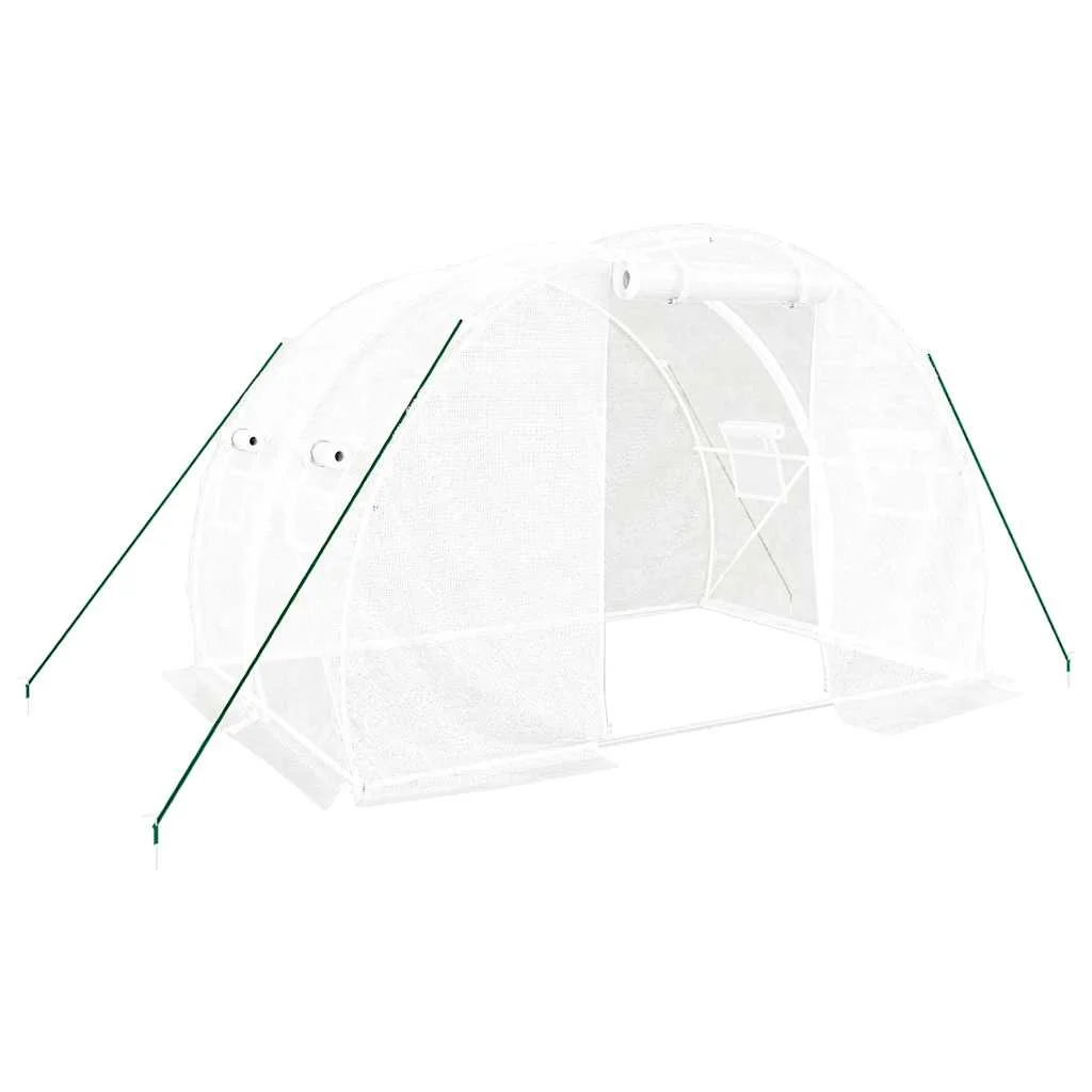 Fóliovník s oceľovým rámom biely 6 m² 3x2x2 m