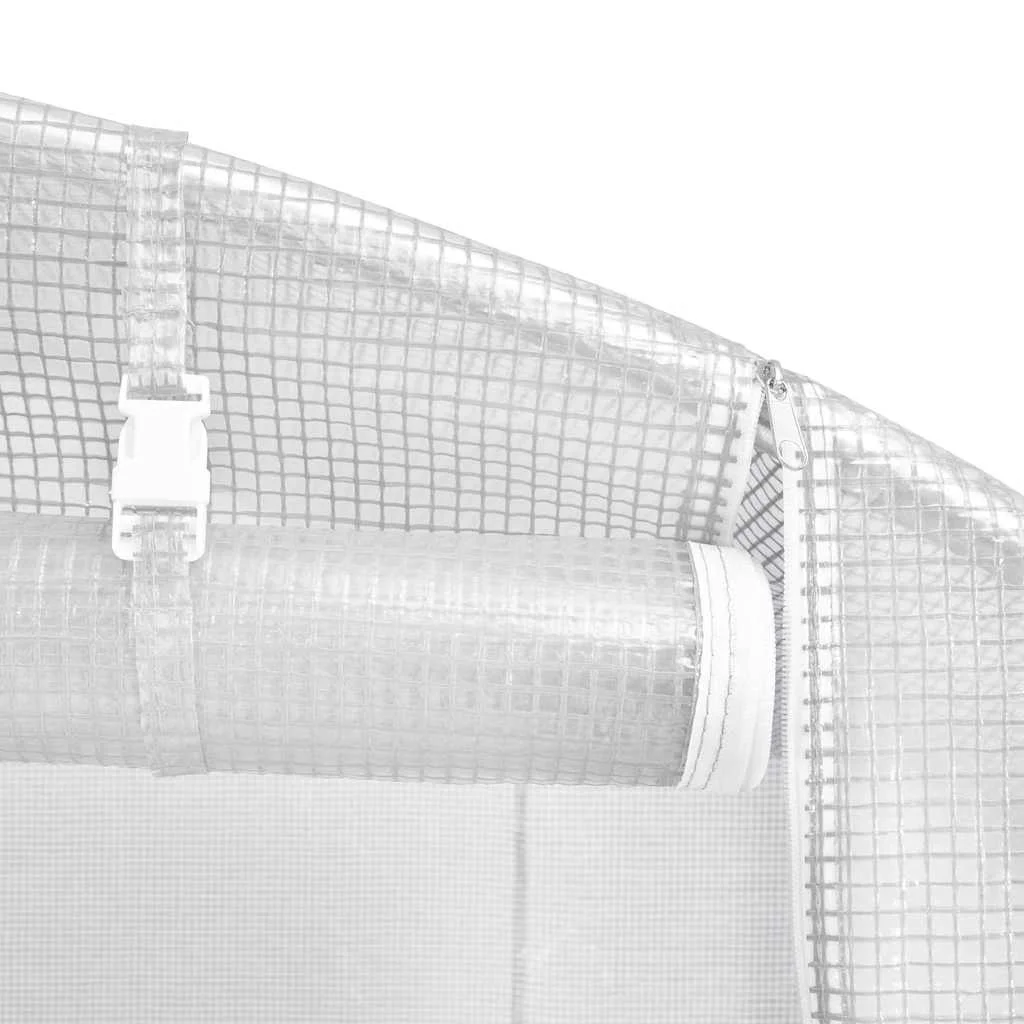 Fóliovník s oceľovým rámom biely 6 m² 3x2x2 m