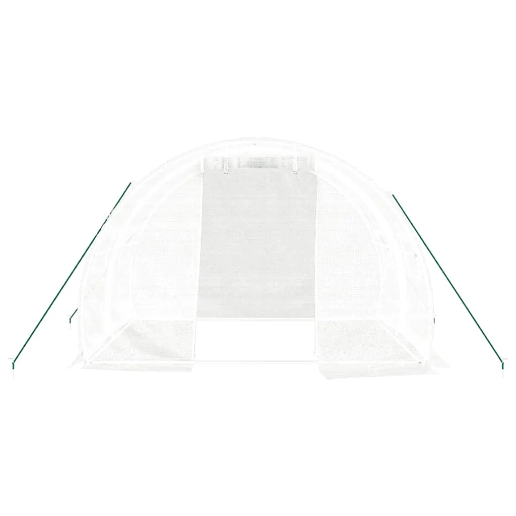 Fóliovník s oceľovým rámom biely 6 m² 3x2x2 m