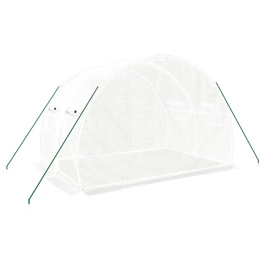 Fóliovník s oceľovým rámom biely 6 m² 3x2x2 m