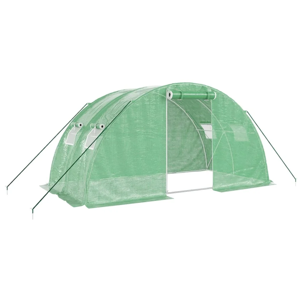 Fóliovník s oceľovým rámom zelený 8 m² 4x2x2 m
