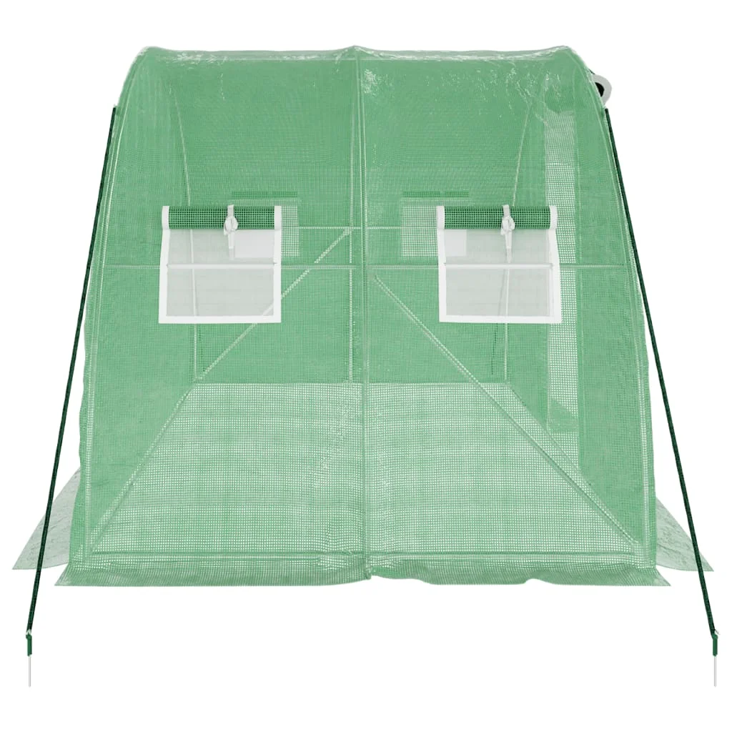 Fóliovník s oceľovým rámom zelený 8 m² 4x2x2 m