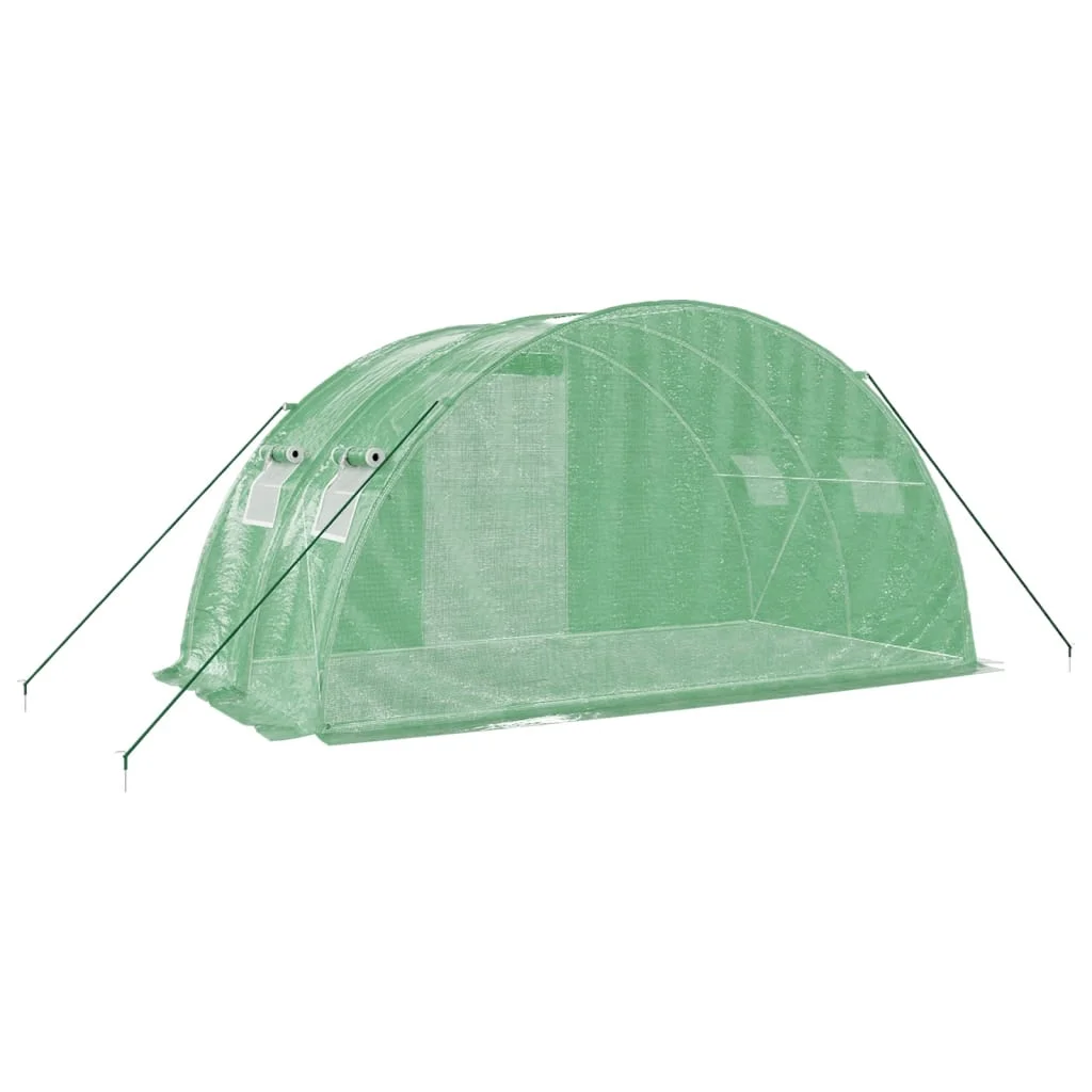 Fóliovník s oceľovým rámom zelený 8 m² 4x2x2 m