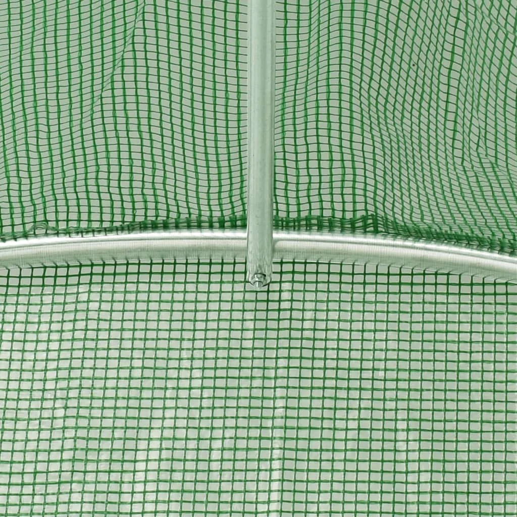 Fóliovník s oceľovým rámom zelený 8 m² 4x2x2 m