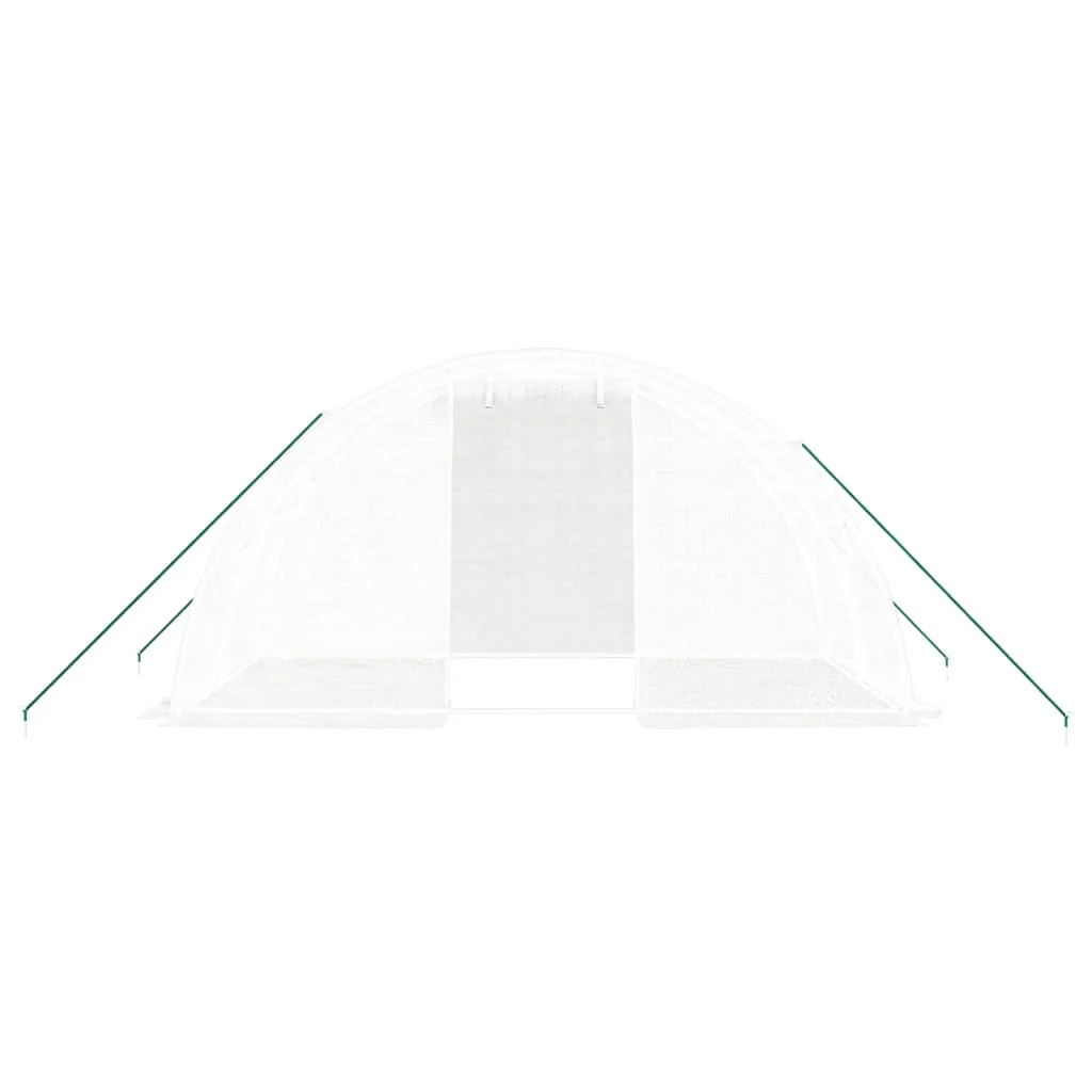 Fóliovník s oceľovým rámom biely 8 m² 4x2x2 m