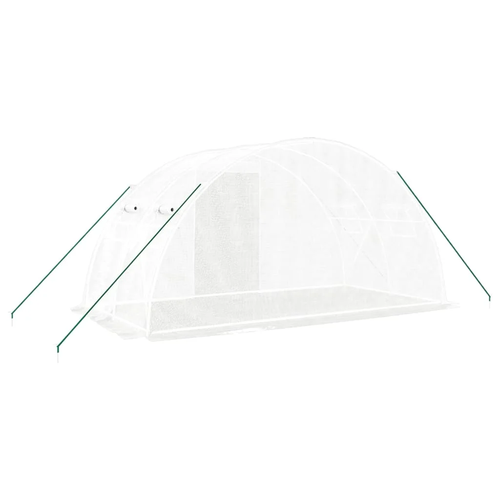 Fóliovník s oceľovým rámom biely 8 m² 4x2x2 m