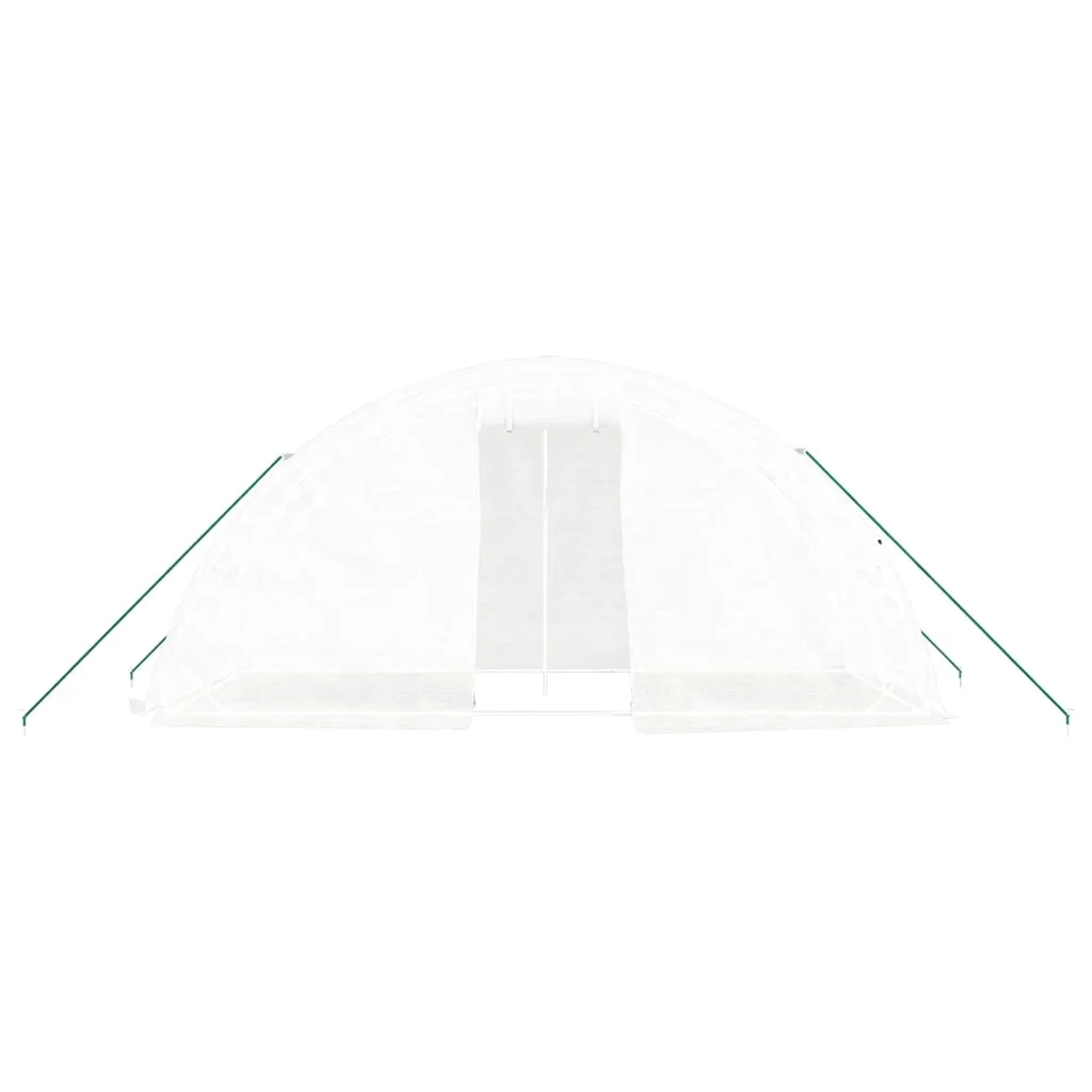 Fóliovník s oceľovým rámom biely 10 m² 5x2x2,3 m