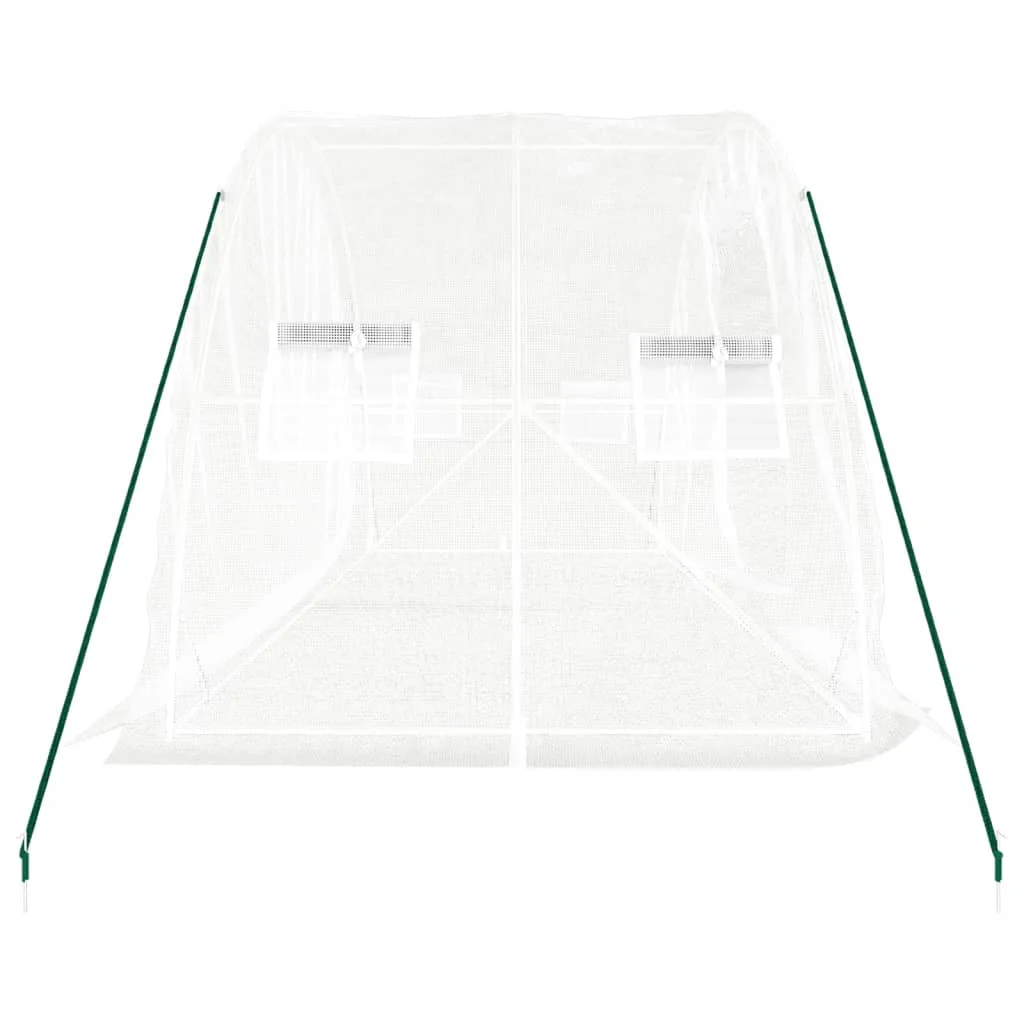 Fóliovník s oceľovým rámom biely 10 m² 5x2x2,3 m