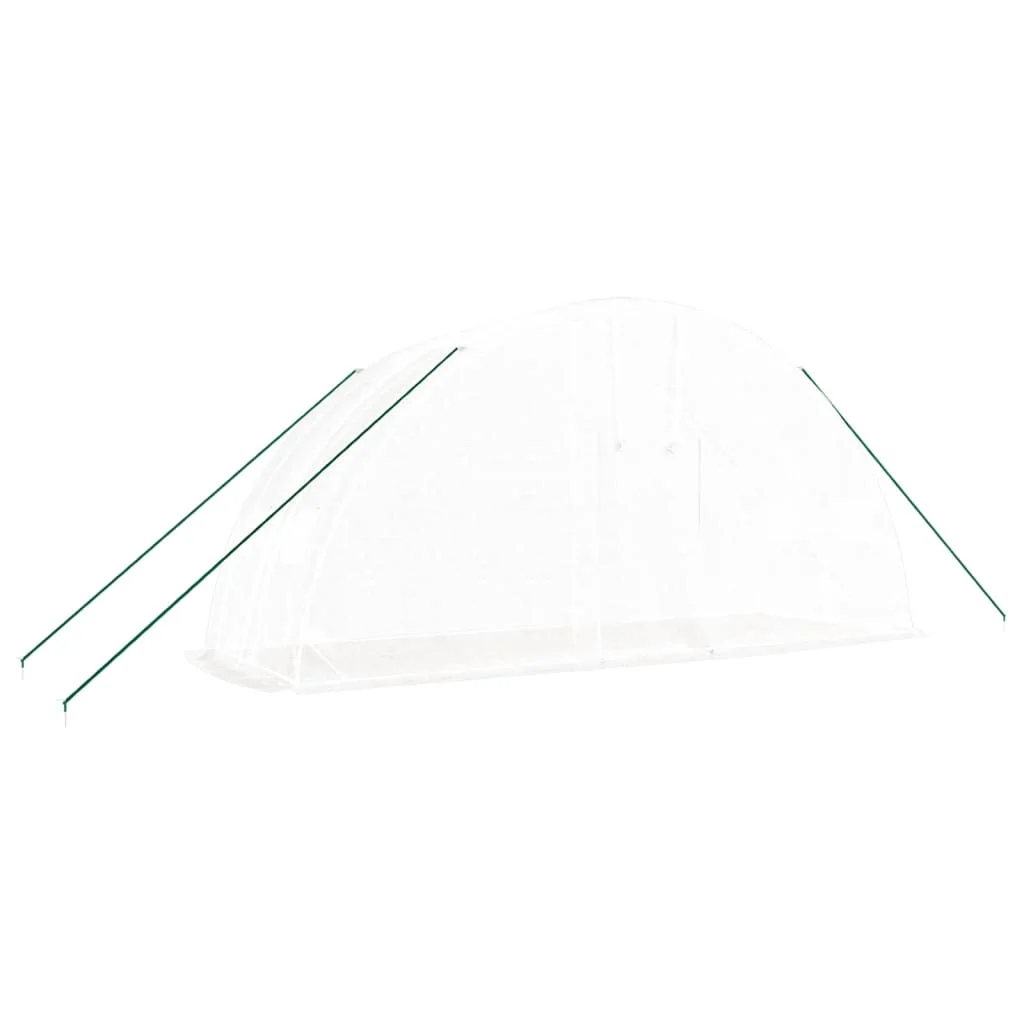 Fóliovník s oceľovým rámom biely 12 m² 6x2x2,85 m