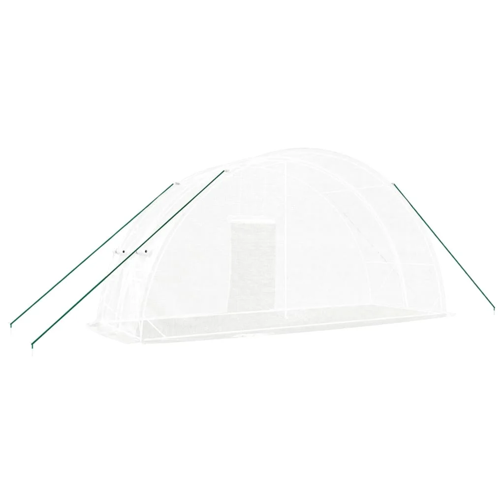 Fóliovník s oceľovým rámom biely 12 m² 6x2x2,85 m