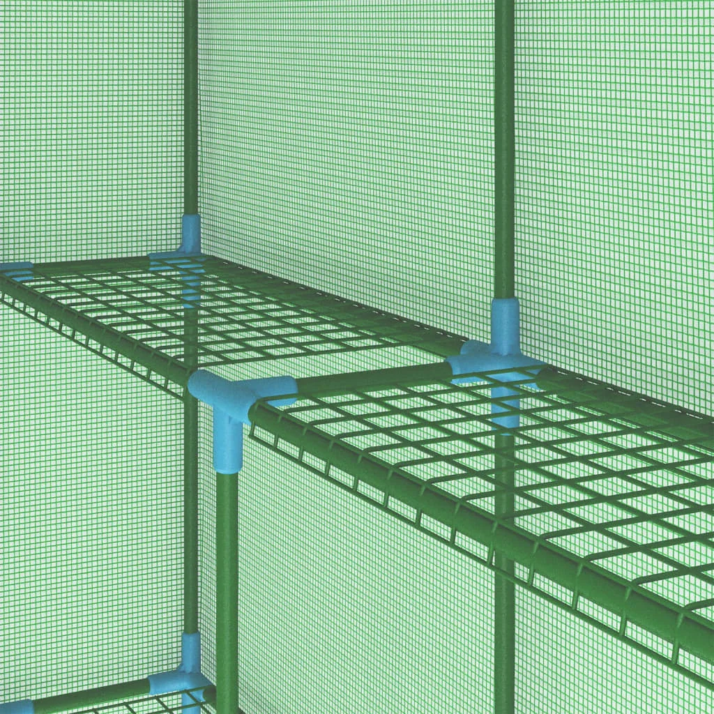 Skleník s policami, oceľ 143x143x195 cm