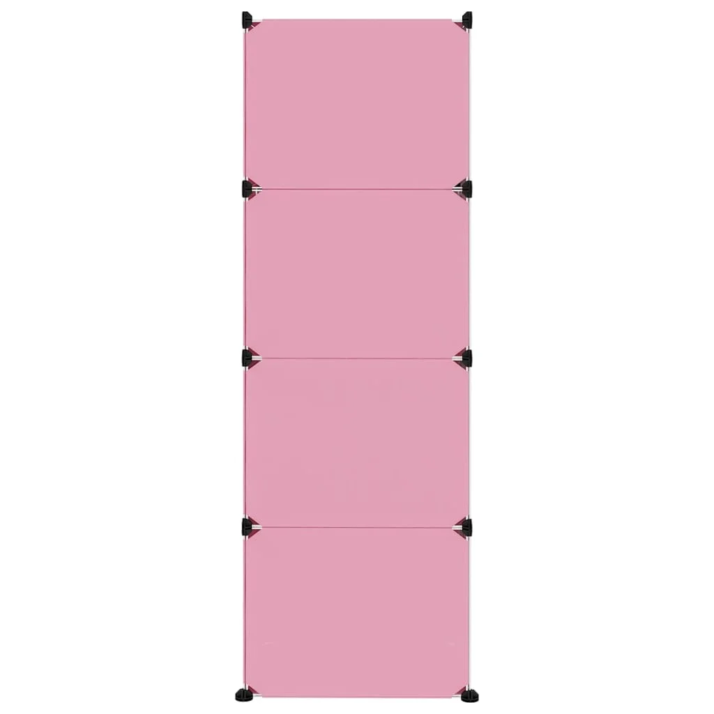 Úložná skrinka v tvare kociek pre deti s 12 kockami ružová PP