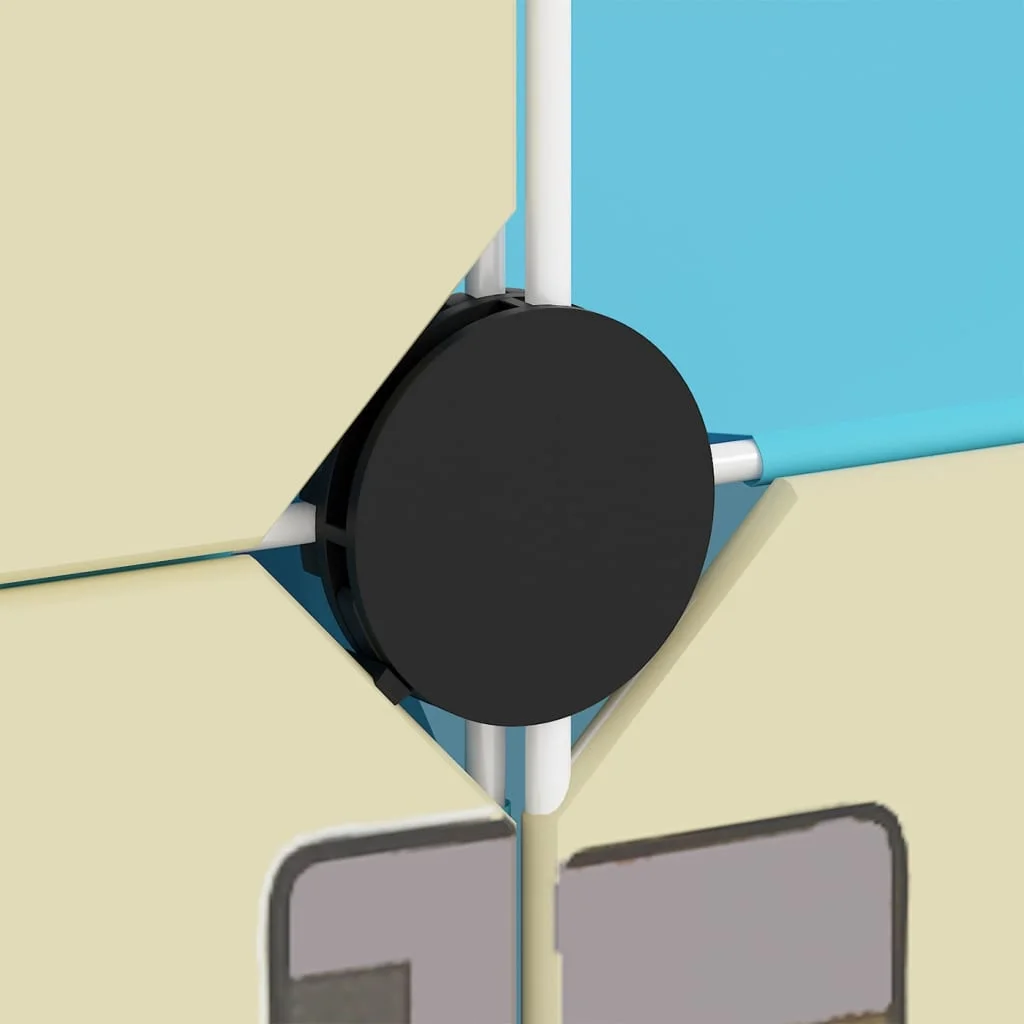 Úložná skrinka v tvare kociek pre deti s 8 kockami modrá PP