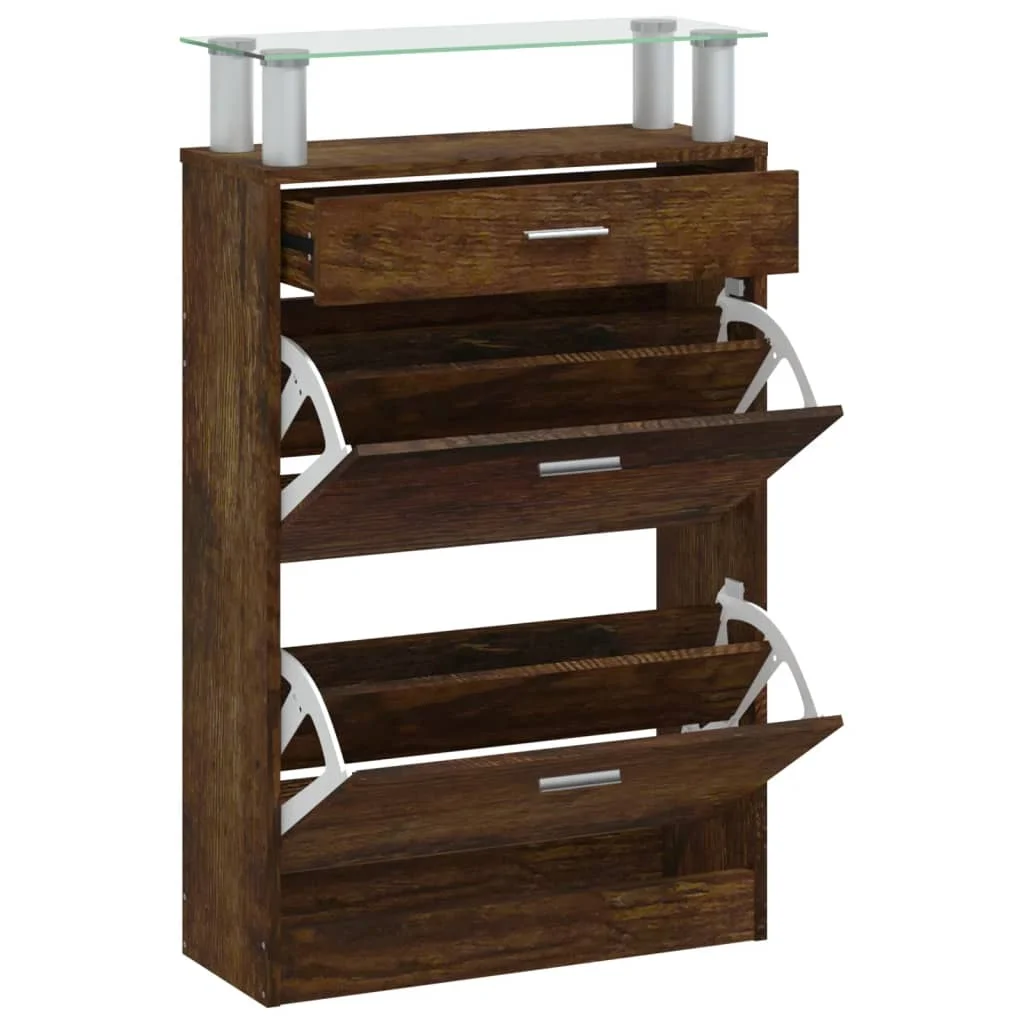 Botník dymový dub 63x24x104 cm spracované drevo