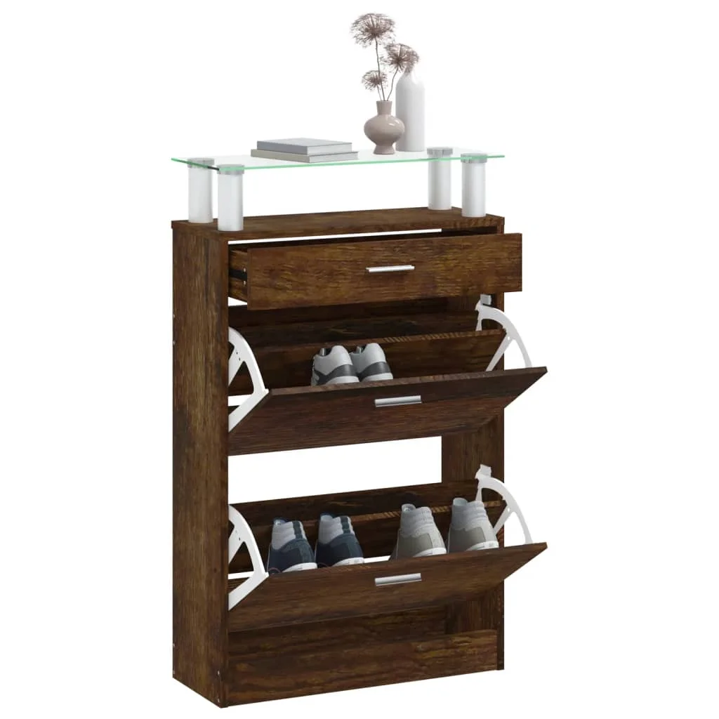 Botník dymový dub 63x24x104 cm spracované drevo