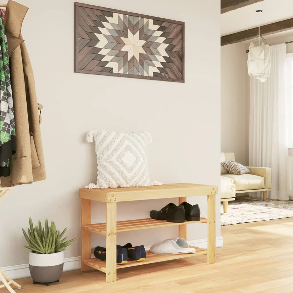 Botník 3-poschodový 70x27,5x45 cm bambus