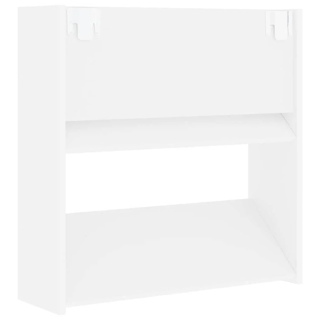 Nástenné skrinky na topánky 4 ks, biele 60x18x60 cm