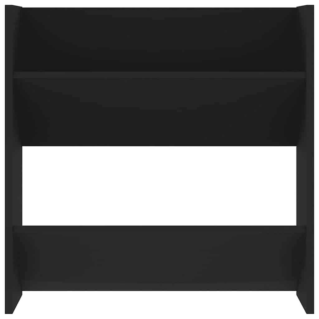 Nástenné skrinky na topánky 4 ks, čierne 60x18x60 cm