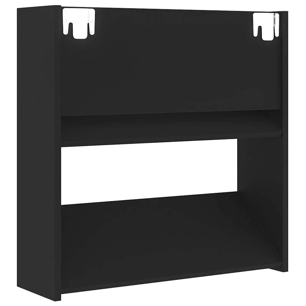 Nástenné skrinky na topánky 4 ks, čierne 60x18x60 cm