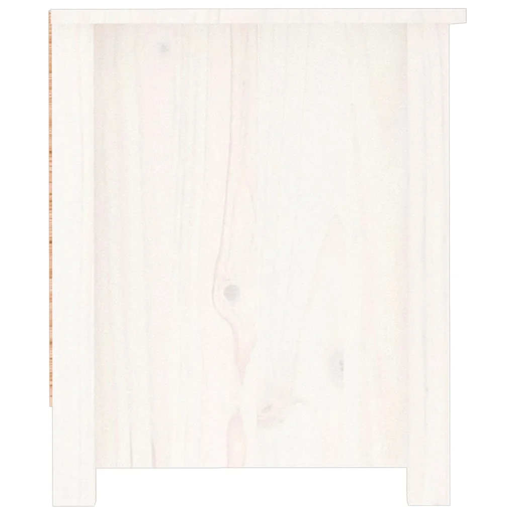 Skrinka na topánky biela 110x38x45,5 cm masívna borovica
