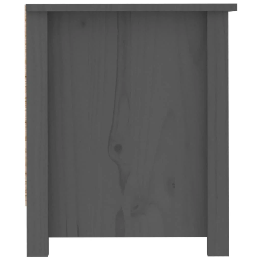 Skrinka na topánky sivá 110x38x45,5 cm masívna borovica
