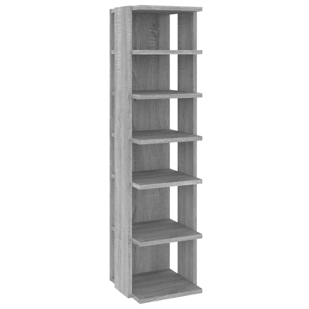 Stojany na topánky 2ks sivá sonoma 27,5x27x102 cm sprac. drevo