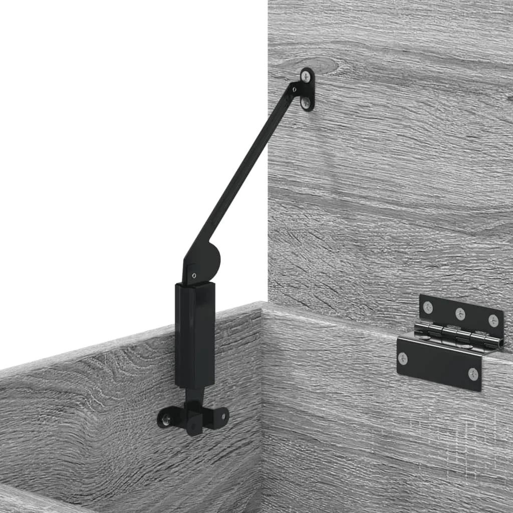 Lavica na topánky sivá sonoma 60x30x45 cm spracované drevo