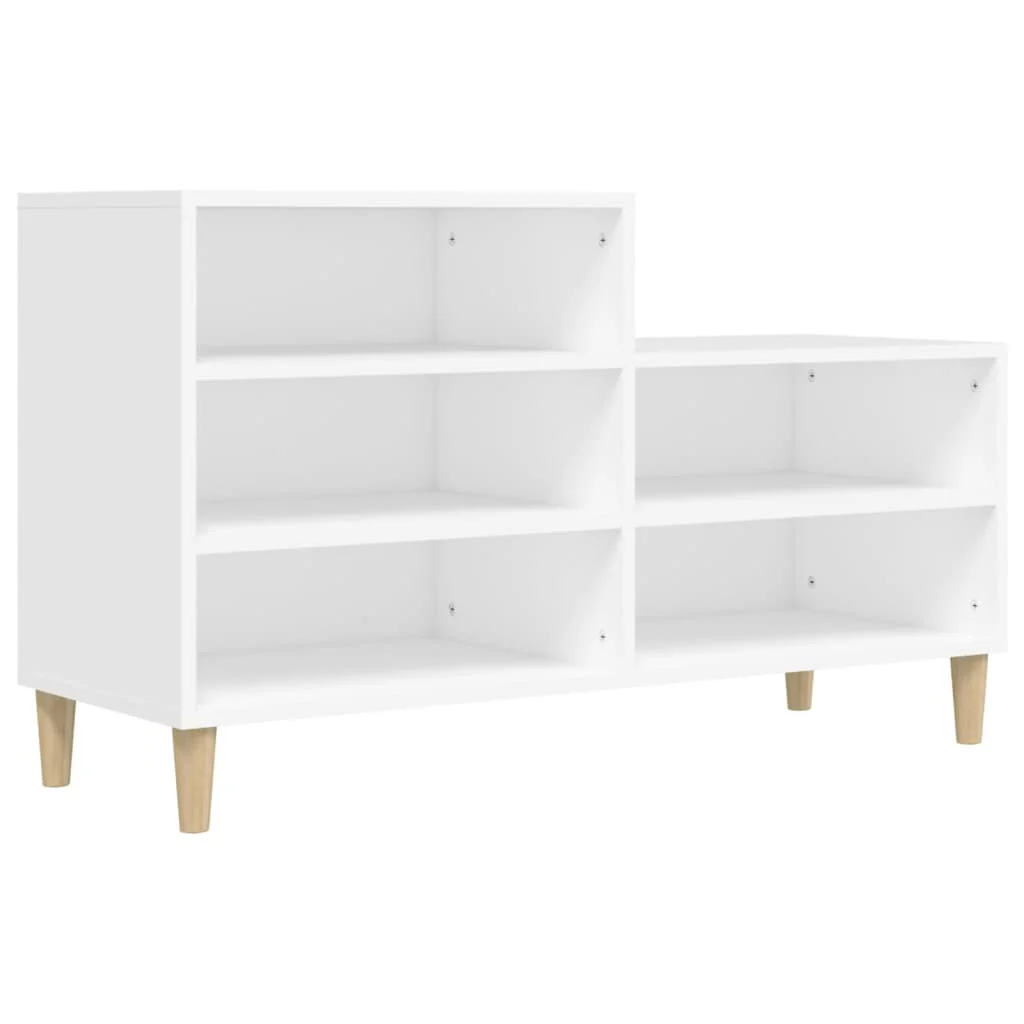 Botník biely 102x36x60 cm spracované drevo