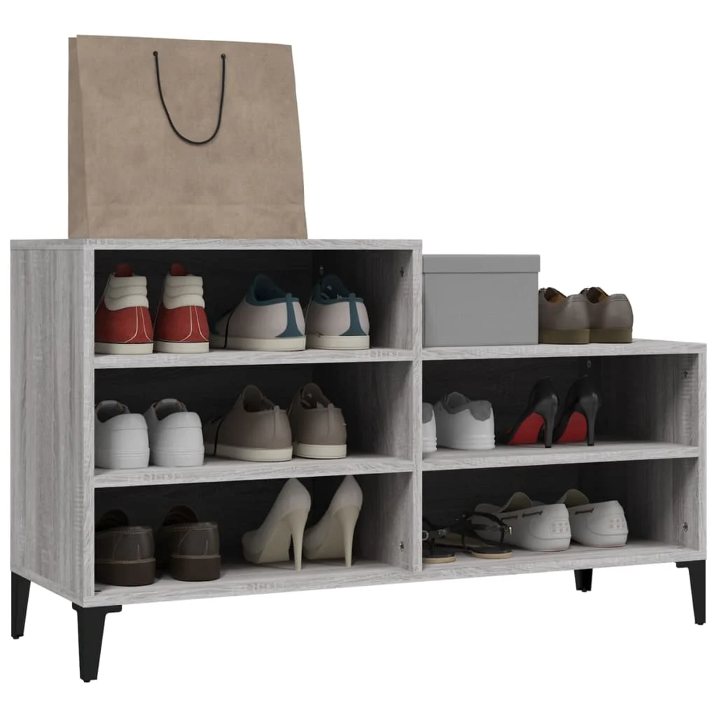 Botník sivý dub sonoma 102x36x60 cm spracované drevo