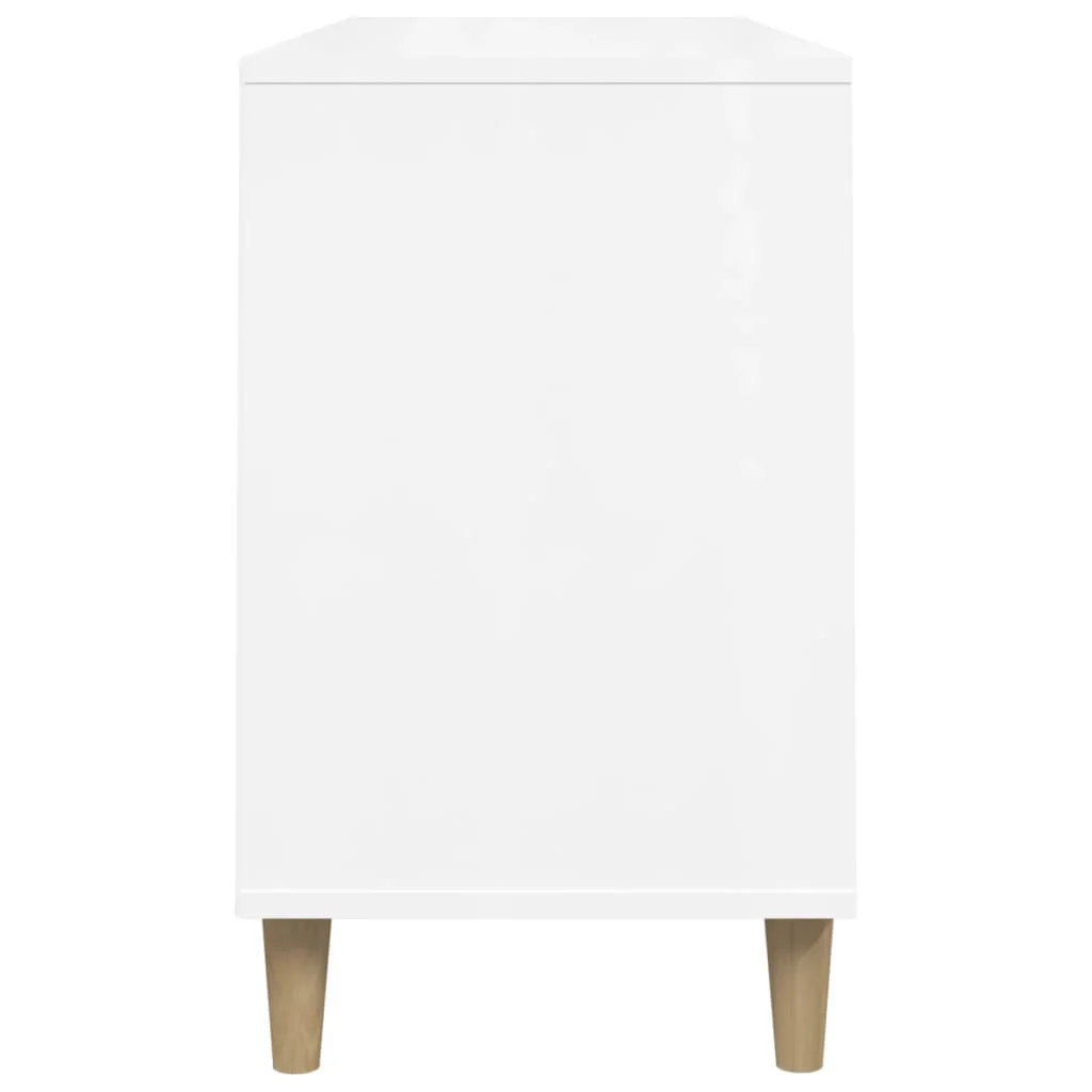 Botník lesklý biely 102x36x60 cm spracované drevo