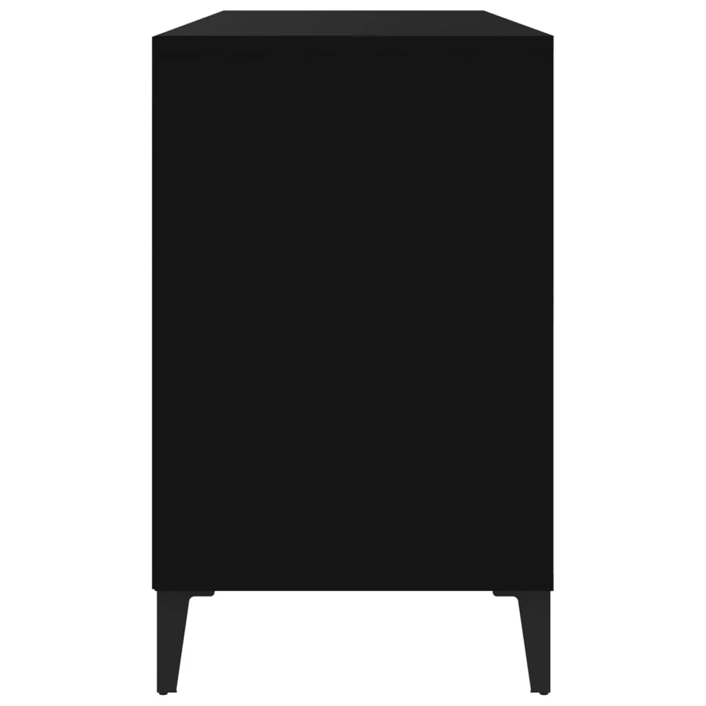 Botník čierny 102x36x60 cm spracované drevo